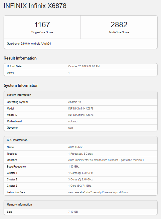 Infinix Note 60 Pro Shows Strength on Geekbench