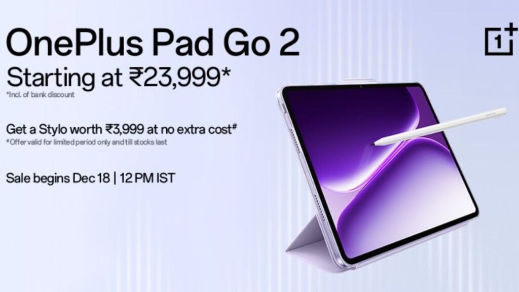 OnePlus Pad GO 2 Price and availability