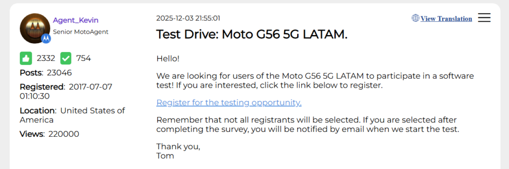 Moto G56 5G LATAM